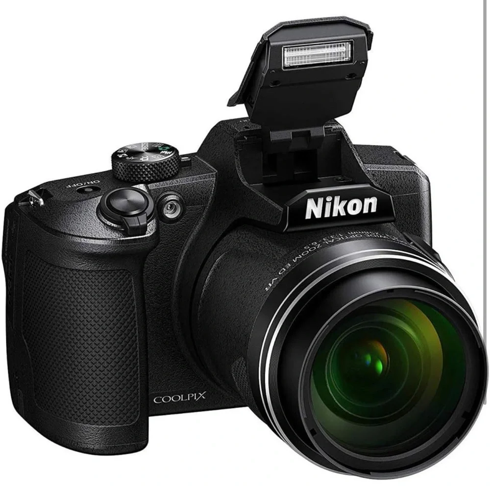 Nikon Black Digital Camera with Large Zoom Lens